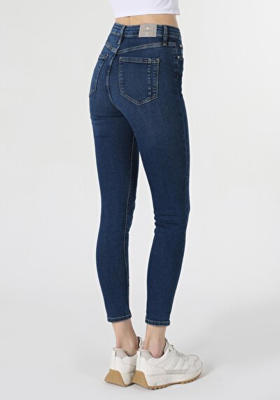 Image de 760 Diana Pantalon Bleu En Skinny Fit Femme