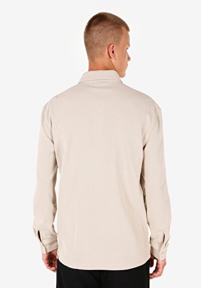 Image de T-shirt À Manches Longues Beige Regular Fit  Homme