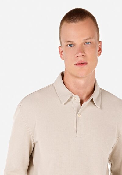 Image de T-shirt À Manches Longues Beige Regular Fit  Homme