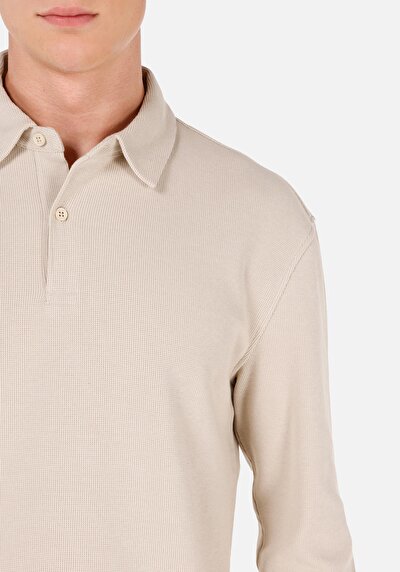 Image de T-shirt À Manches Longues Beige Regular Fit  Homme