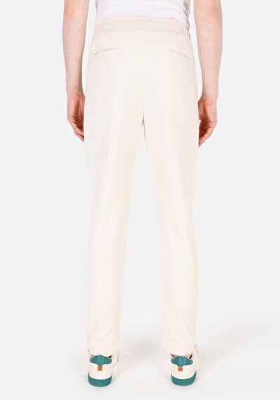 Image de Pantalon De Survêtement Ecru Regular Fit Homme