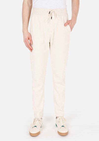 Image de Pantalon De Survêtement Ecru Regular Fit Homme