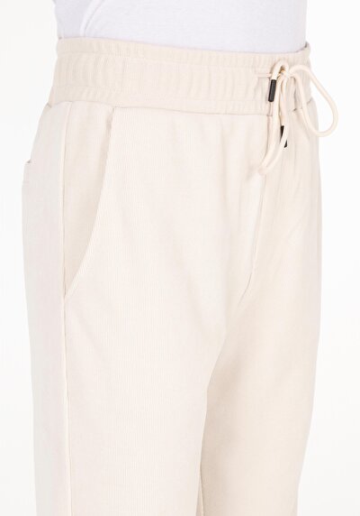 Image de Pantalon De Survêtement Ecru Regular Fit Homme