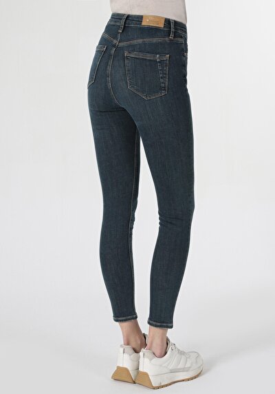 Image de 760 Diana Pantalon Bleu En Skinny Fit Femme