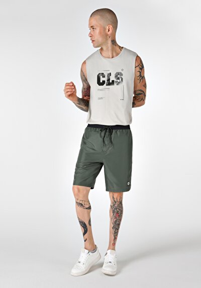 Afficher les détails de Short De Bain Kaki Slim Fit  Homme
