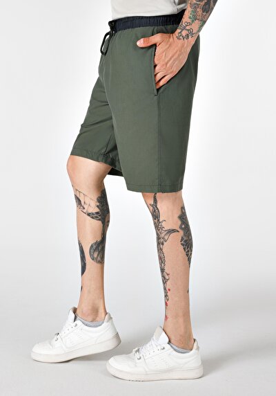 Afficher les détails de Short De Bain Kaki Slim Fit  Homme