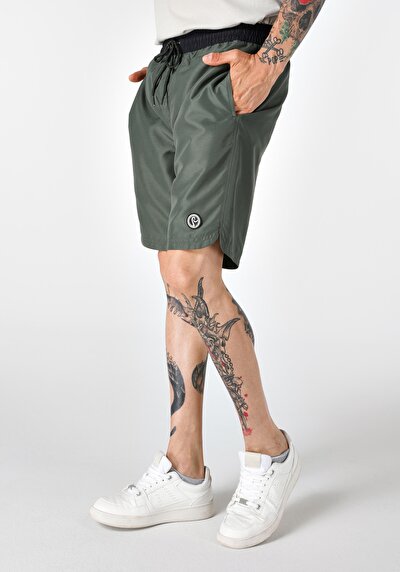 Afficher les détails de Short De Bain Kaki Slim Fit  Homme