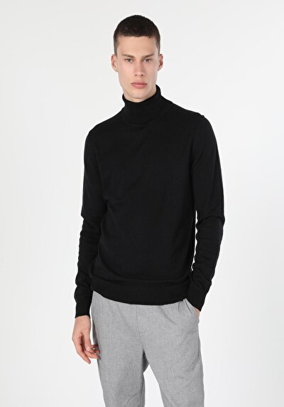 Image de Pull Noir Slim Fit Homme