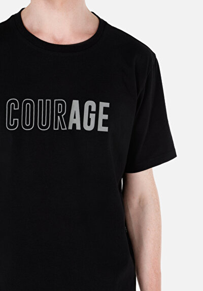 Afficher les détails de T-shirt À Manches Courtes Noir Regular Fit  Homme