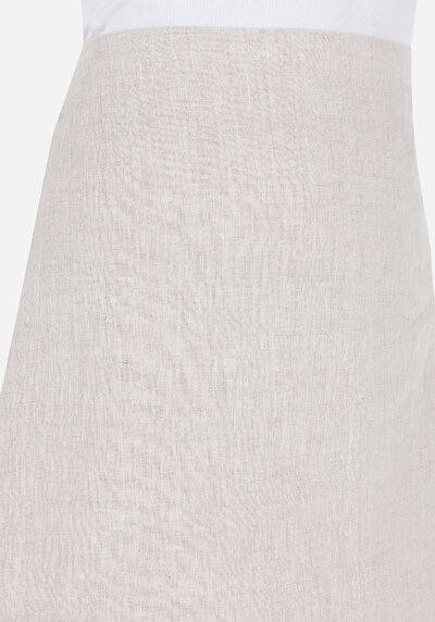 Afficher les détails de Jupe Beige Mini Skirt Droit Uni Mini Femme