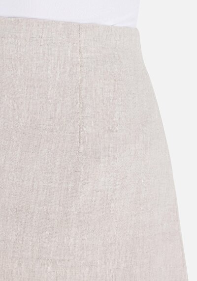 Afficher les détails de Jupe Beige Mini Skirt Droit Uni Mini Femme