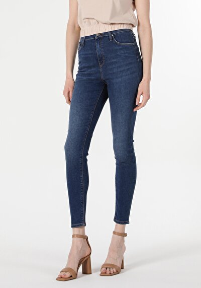 Image de 760 Diana Pantalon Bleu Skinny  Leg  En  Super Slim Fit Femme