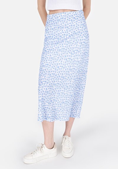 Image de Jupe Bleu Midi Skirt Femme