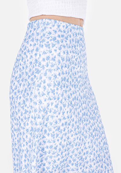 Image de Jupe Bleu Midi Skirt    Femme