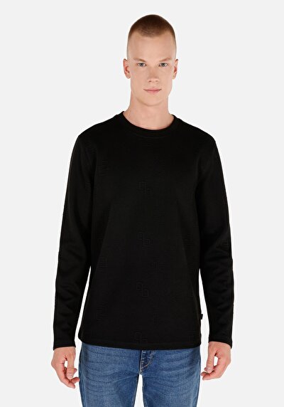 Image de T-shirt À Manches Longues Noir Regular Fit  Homme