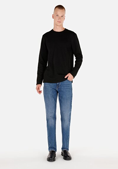 Image de T-shirt À Manches Longues Noir Regular Fit  Homme