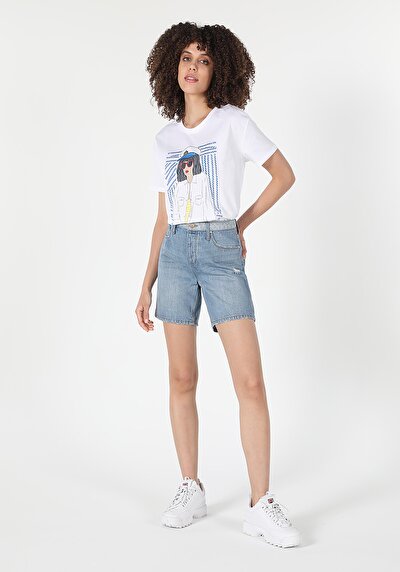 Image de Short Denim Regular Fit Femme