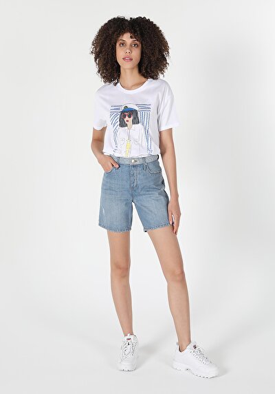 Afficher les détails de Short Denim Regular Fit Femme