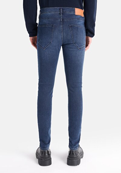 Image de 040 Alex Pantalon Bleu Foncé En Skinny Fit Homme