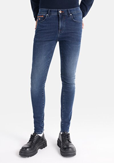 Image de 040 Alex Pantalon Bleu Foncé En Skinny Fit Homme