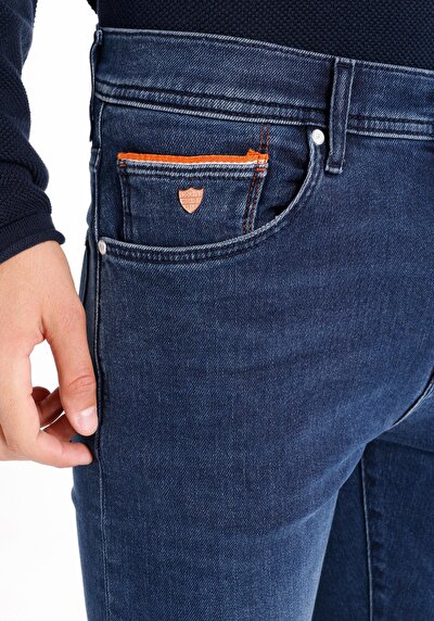 Afficher les détails de 040 Alex Pantalon Bleu Foncé   En  Skinny Fit Homme