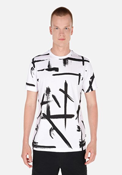 Image de T-shirt À Manches Courtes Blanc Regular Fit Homme