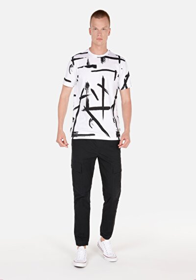 Image de T-shirt À Manches Courtes Blanc Regular Fit Homme