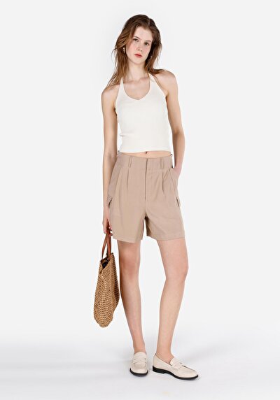 Image de Short Beige Regular Fit Femme