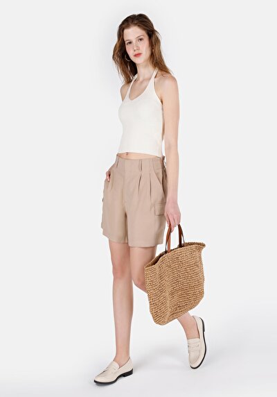 Image de Short Beige Regular Fit Femme
