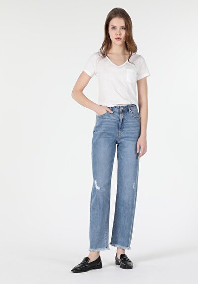 Image de T-shirt À Manches Courtes Blanc Regular Fit Femme
