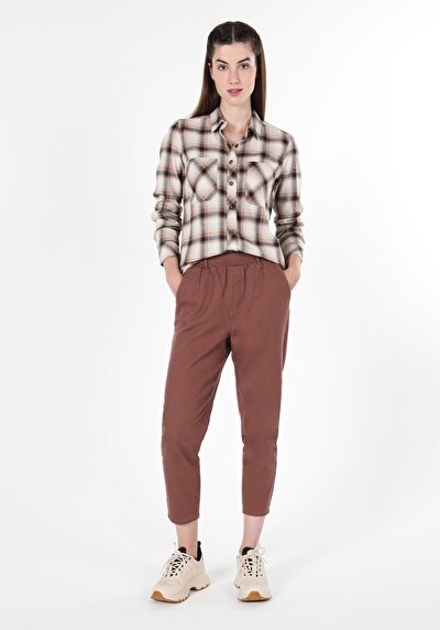 Image de Chemise À Manches Longues Beige    Femme