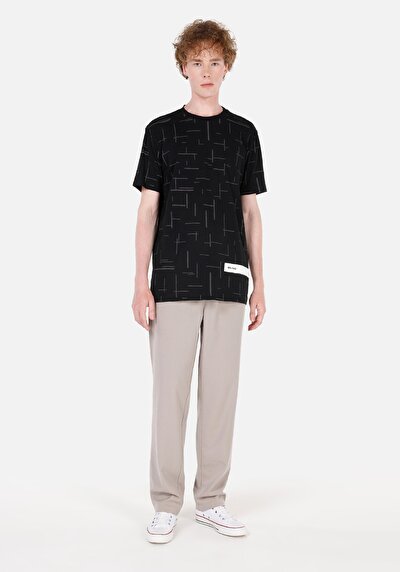 Image de T-shirt À Manches Courtes Noir Regular Fit Homme