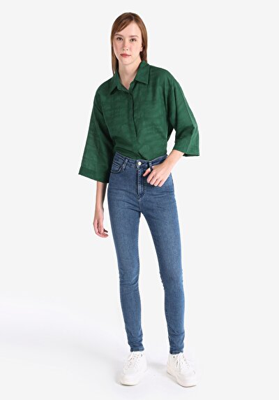 Image de 760 Diana Pantalon Bleu En Skinny Fit Femme
