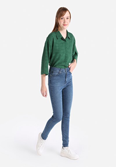 Image de 760 Diana Pantalon Bleu En Skinny Fit Femme