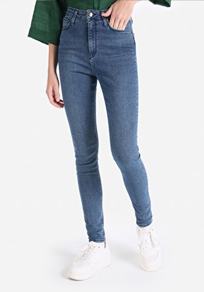 Image de 760 Diana Pantalon Bleu En Skinny Fit Femme