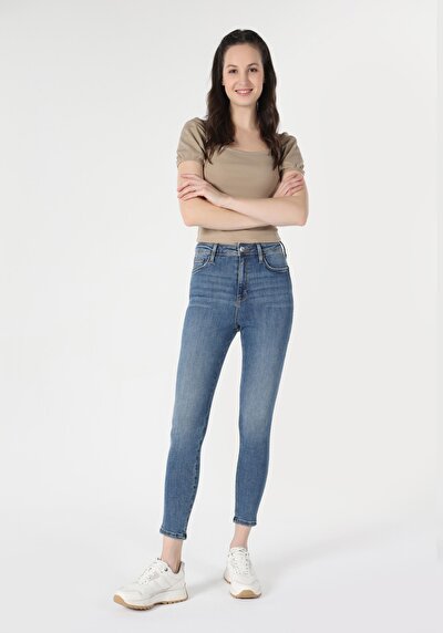 Image de 760 Diana Pantalon Bleu   En  Skinny Fit Femme
