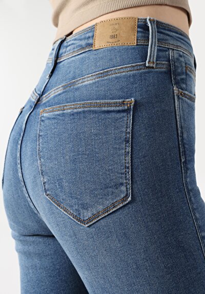 Afficher les détails de 760 Diana Pantalon Bleu   En  Skinny Fit Femme