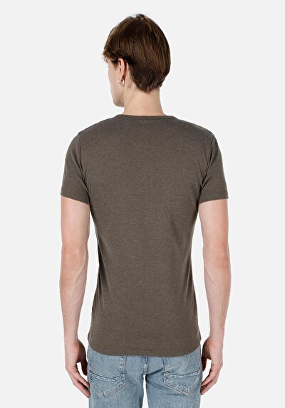 Image de T-shirt À Manches Courtes Vert Slim Fit  Homme