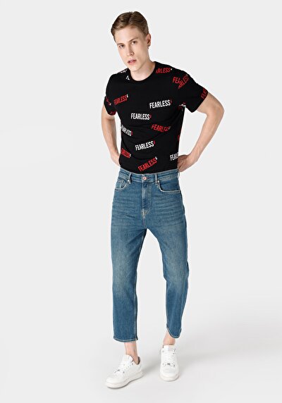 Image de 057 Milas Pantalon Bleu En Loose Relaxed Fit Homme