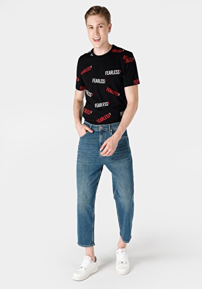 Image de 057 Milas Pantalon Bleu En Loose Relaxed Fit Homme