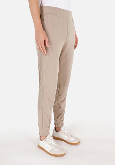Image de Pantalon De Survêtement Beige Slim Fit Homme
