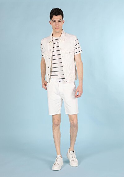 Afficher les détails de Gilet Blanc Slim Fit Homme