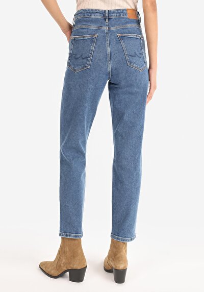 Afficher les détails de 891 Maya Pantalon Bleu   En  Slim Fit Femme