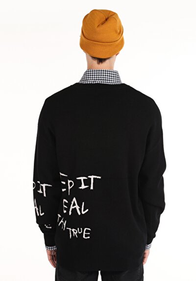Image de Pull Noir Comfort Fit   Homme