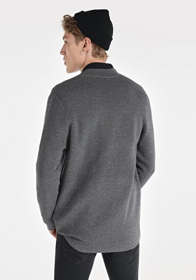 Image de Cardigan Tricot Gris Regular Fit Homme