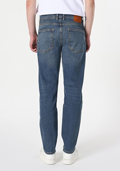 Image de 046 Marco Pantalon Bleu Foncé En Loose Straight Fit Homme