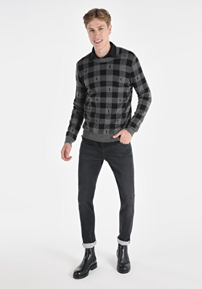 Image de Pull Gris Regular Fit   Homme