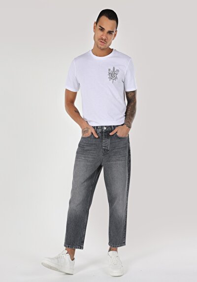 Image de 057 Milas Pantalon Gris En Loose Relaxed Fit Homme