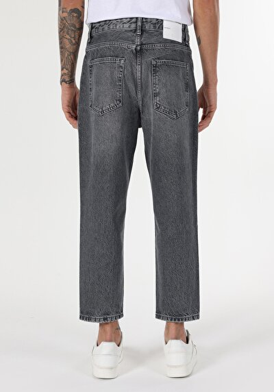 Image de 057 Milas Pantalon Gris En Loose Relaxed Fit Homme