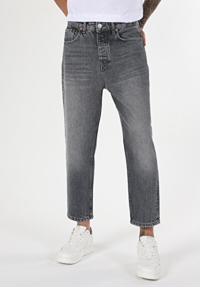 Image de 057 Milas Pantalon Gris En Loose Relaxed Fit Homme